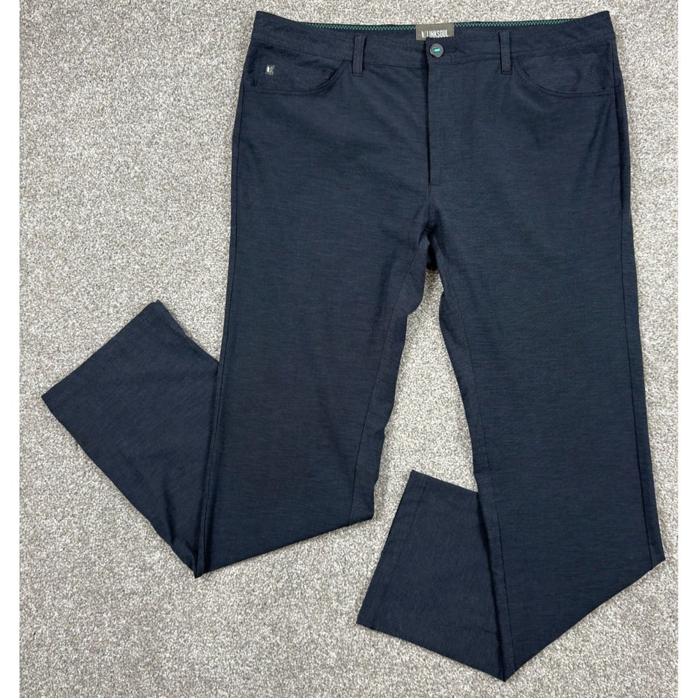 Linksoul Boardwalker Golf Pants Mens 36L 36x34 Blue Stretch Performance Chino